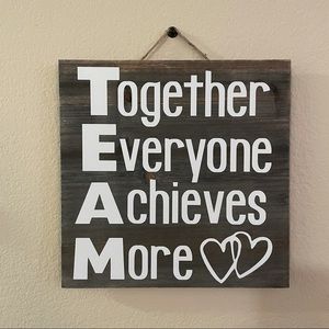 Farmhouse Sign Team Work Teacher Classroom